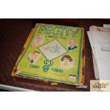 A boxed 1930's Pegity game
