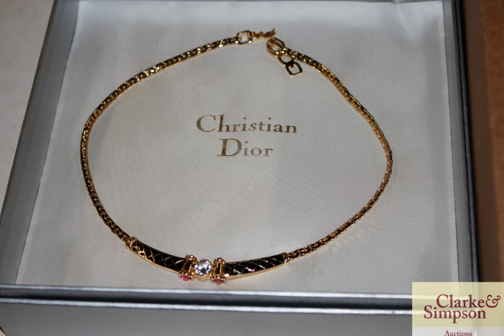 A Christian Dior necklace; imitation pearl necklac - Bild 2 aus 2