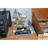 Various electrical items to include a Bush radio;
