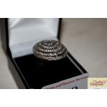 A large 925 and white stone set dress ring