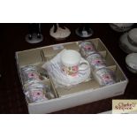 A boxed set of Wedgwood "Meadowsweet" pattern coff