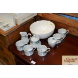 Various Crown Dynasty teaware and a white glaz