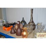 A quantity of various vases and a jug