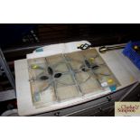 A quantity of stained glass leaded light panels