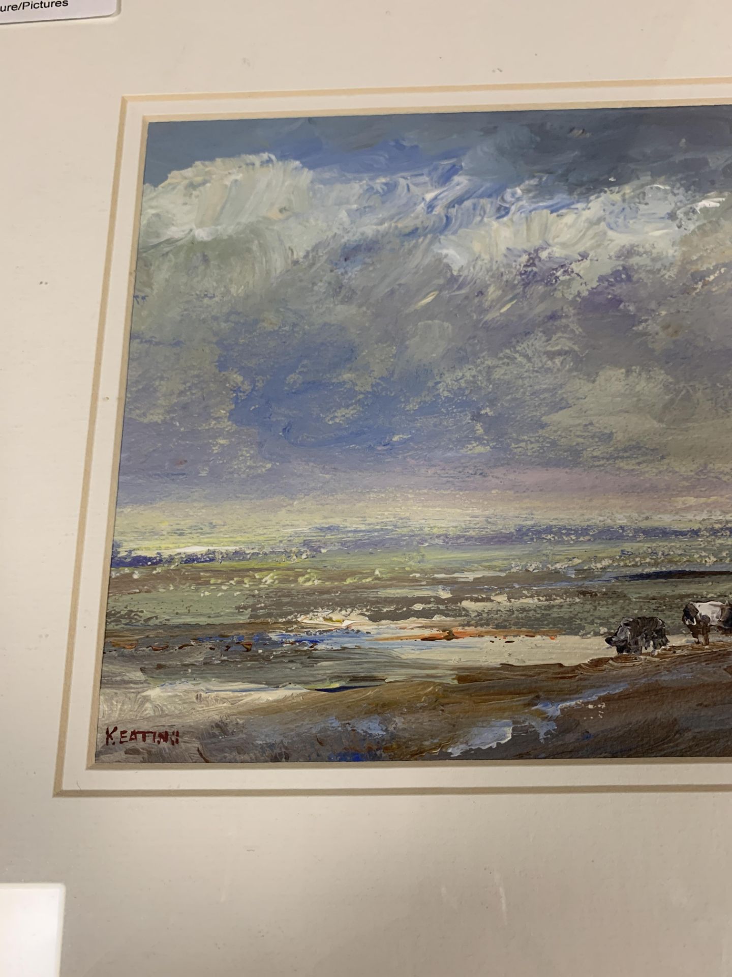 TOM KEATING after John Constable a framed oil painting 'Dedham Vale' 16 x 30cm with a certificate - Image 5 of 12