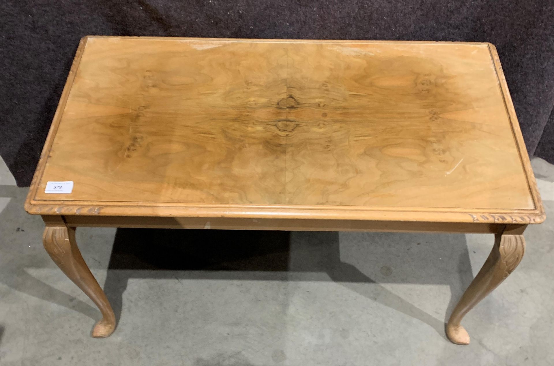 A blond walnut coffee table, - Image 2 of 3