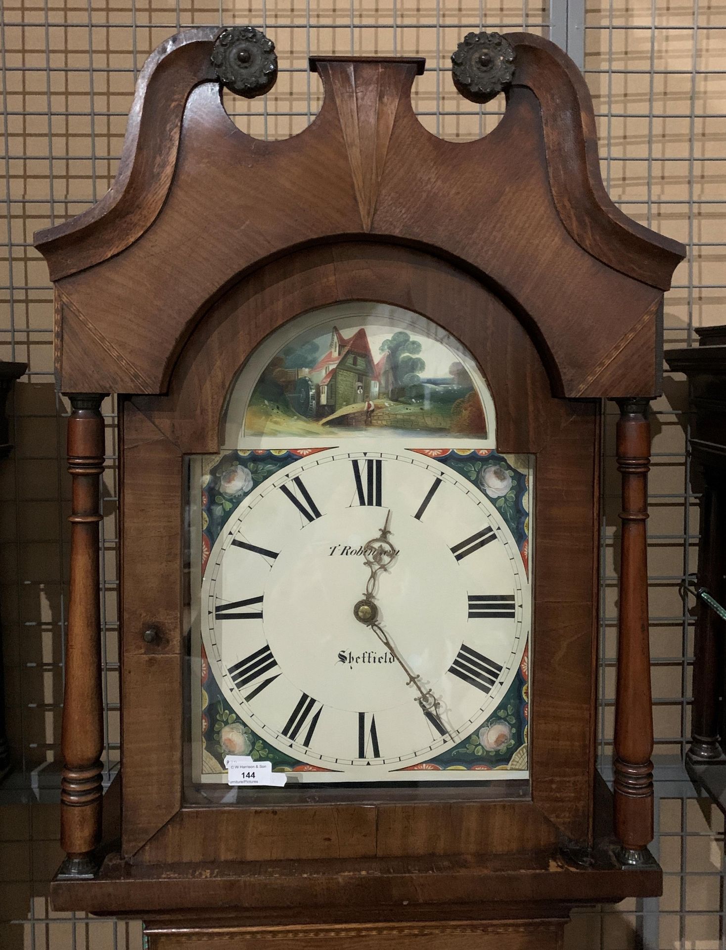 A mahogany and oak cased longcase clock with painted dial T. - Image 2 of 3