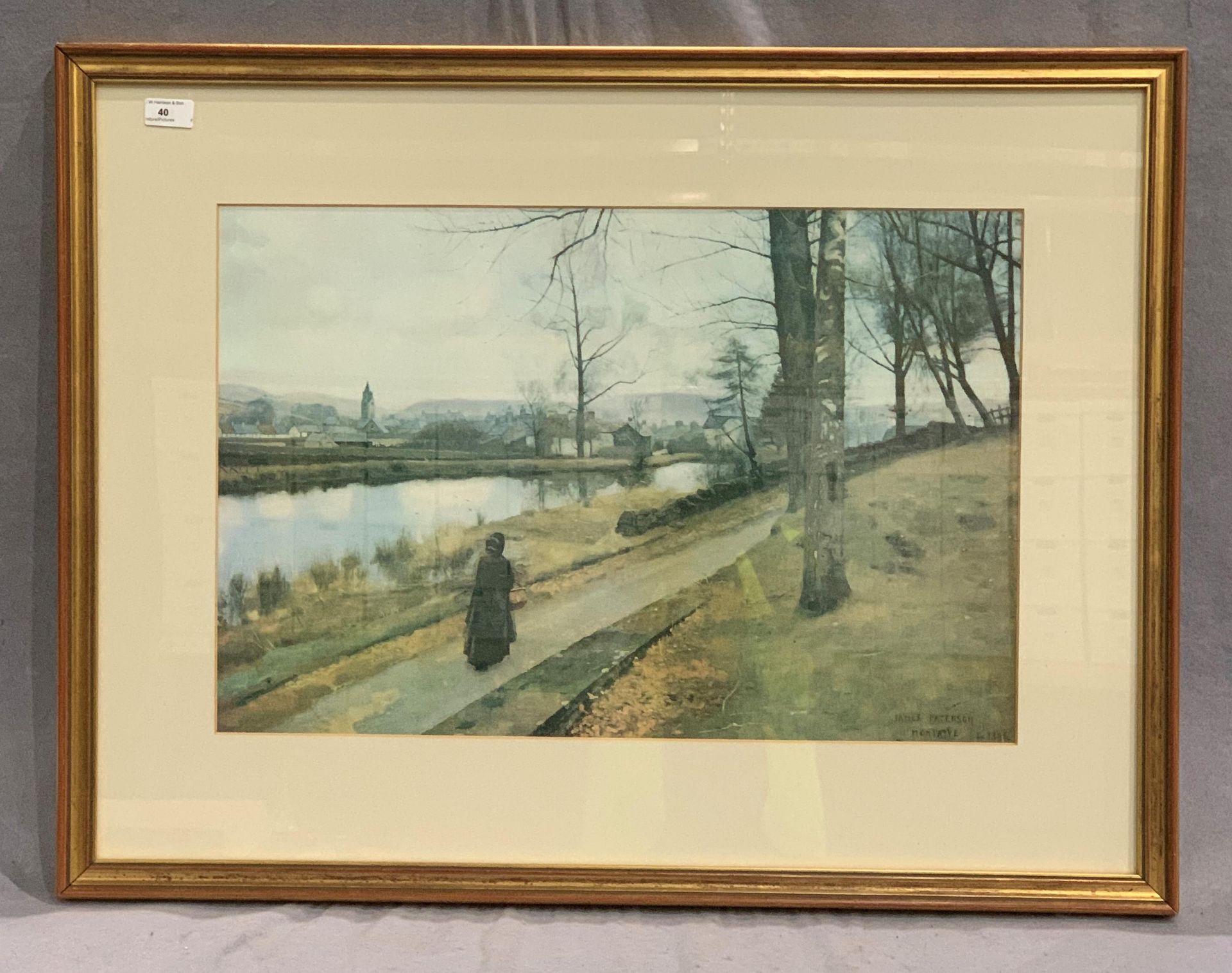 James Patterson framed print 'Montatue? 1885' 44 x 64cm