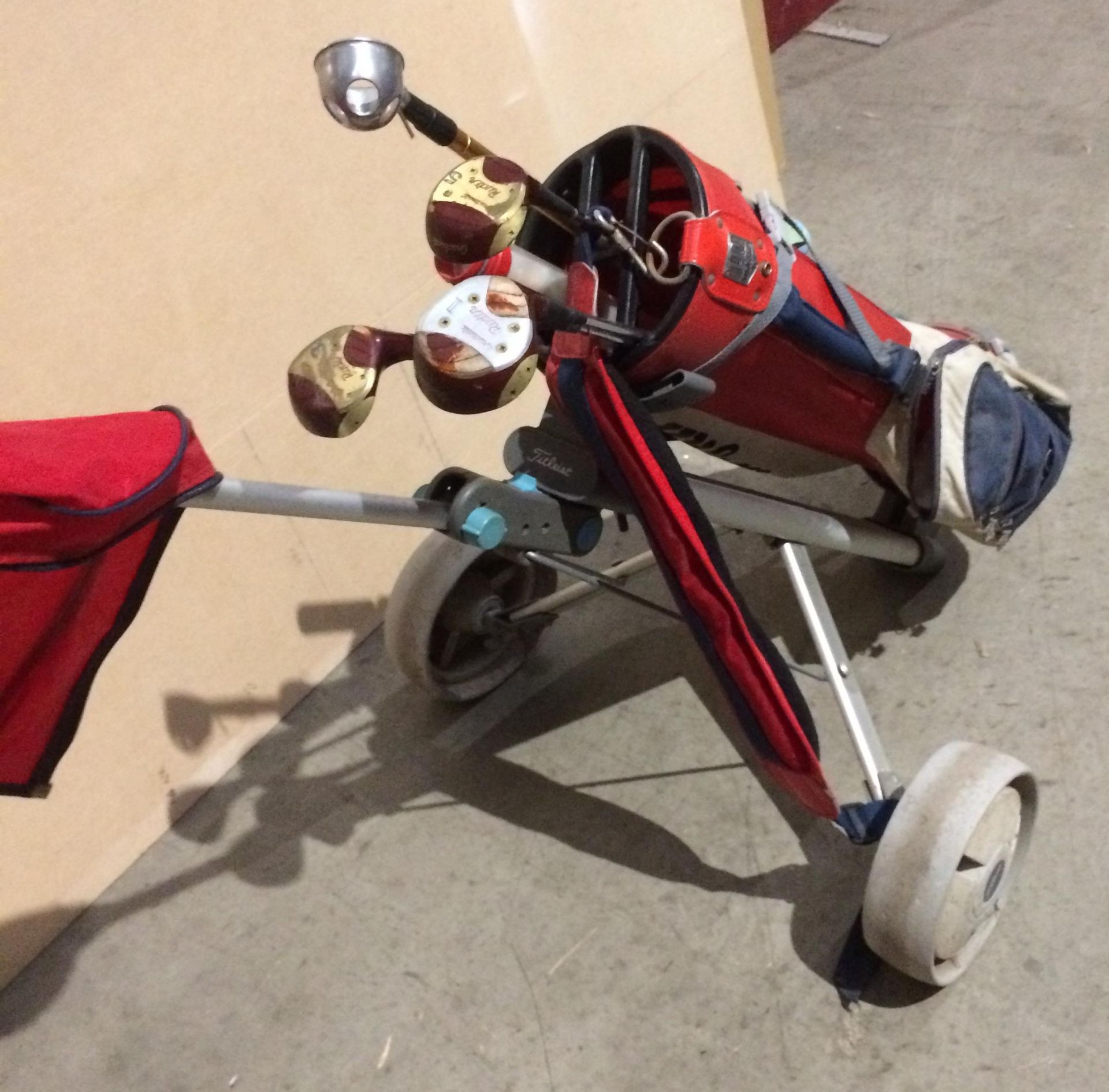 A Titleist golf trolley, Wilson golf bag, 4 x Ryder woods, golf ball retriever, - Image 3 of 3