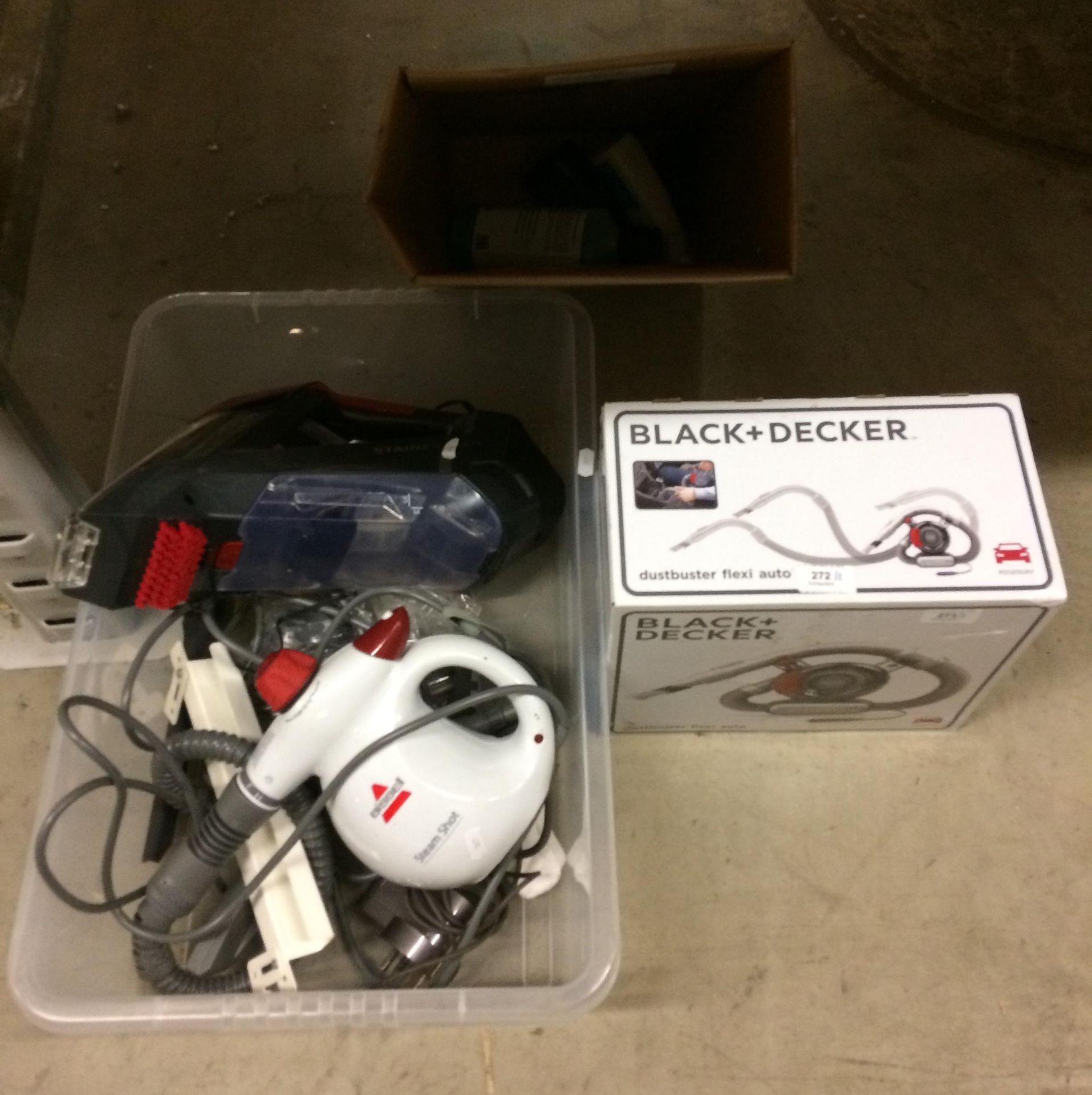 Three items - a Black & Decker PD1200AV Dustbuster flexi auto (boxed),