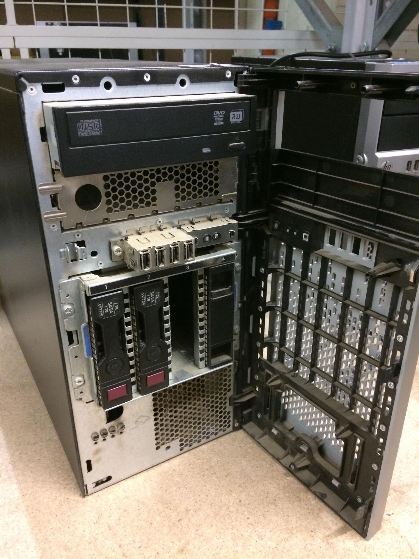 An HP Proliant ML310e Gen 8V2 tower computer complete with lead - Image 2 of 2