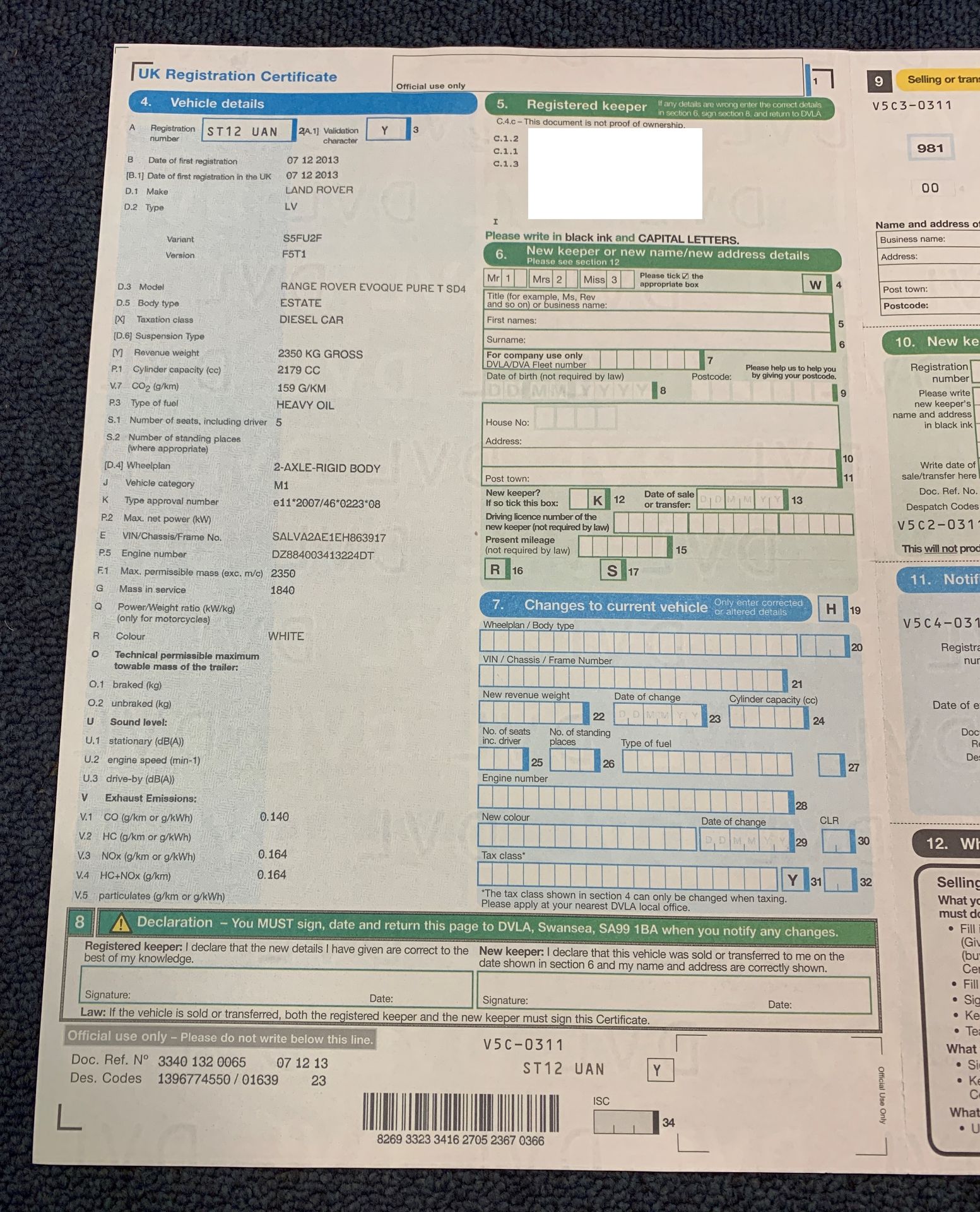 ON INSTRUCTIONS RE: A DECEASED ESTATE - LANDROVER RANGE ROVER EVOQUE PURE T 2. - Image 10 of 22