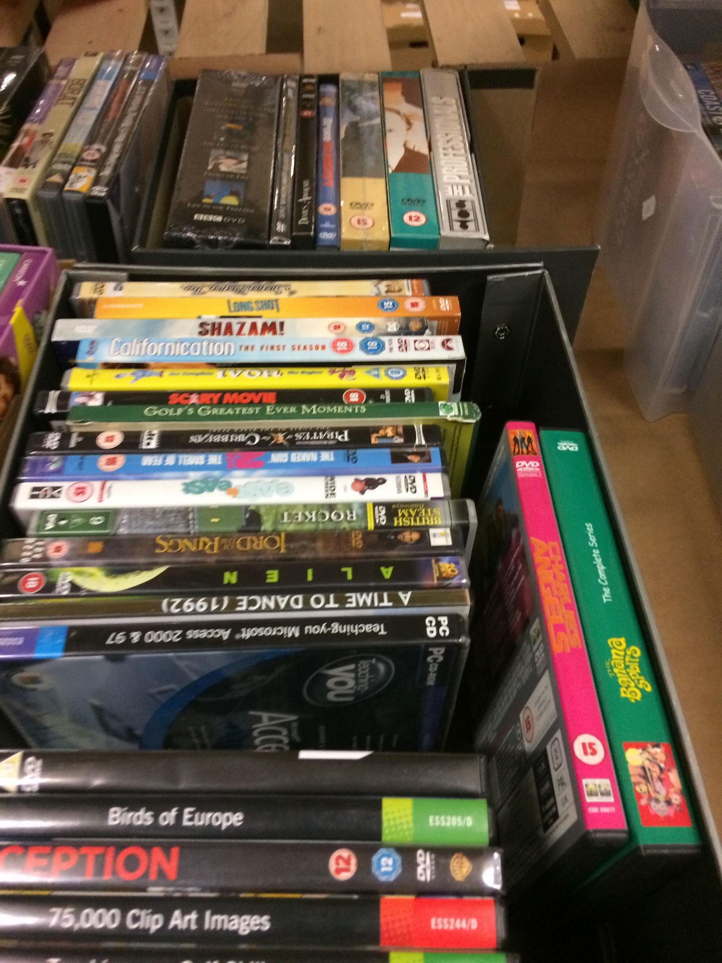 Contents to 4 x boxes and trays - 50 x items - DVDs, - Image 2 of 2