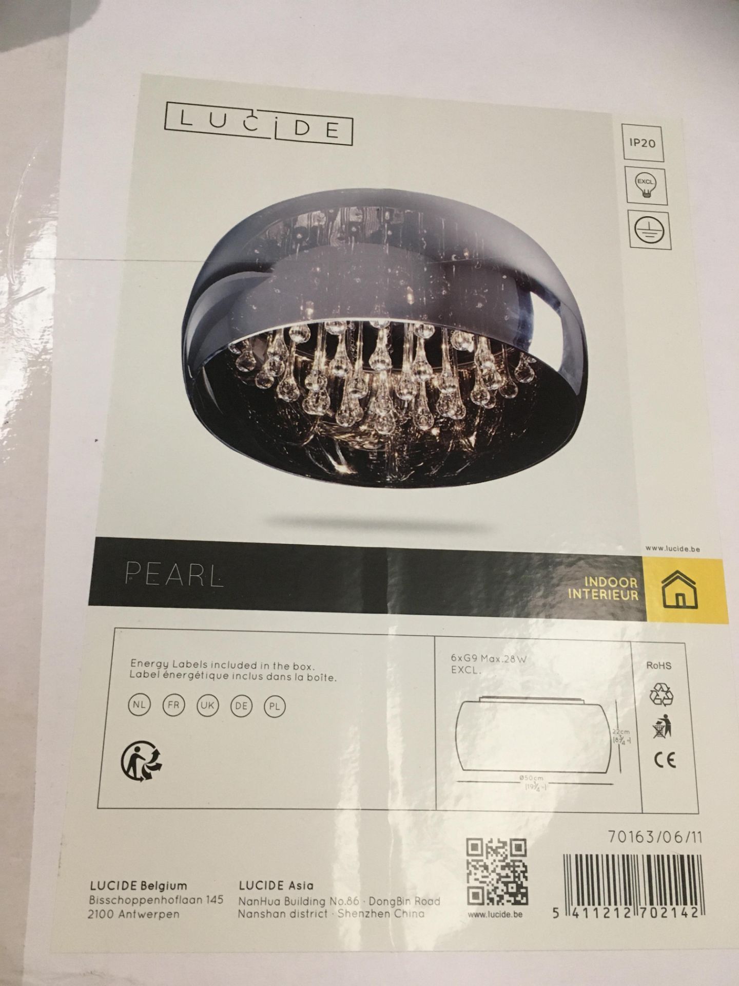 Lucide Pearl 5-Light Semi Flush Mount