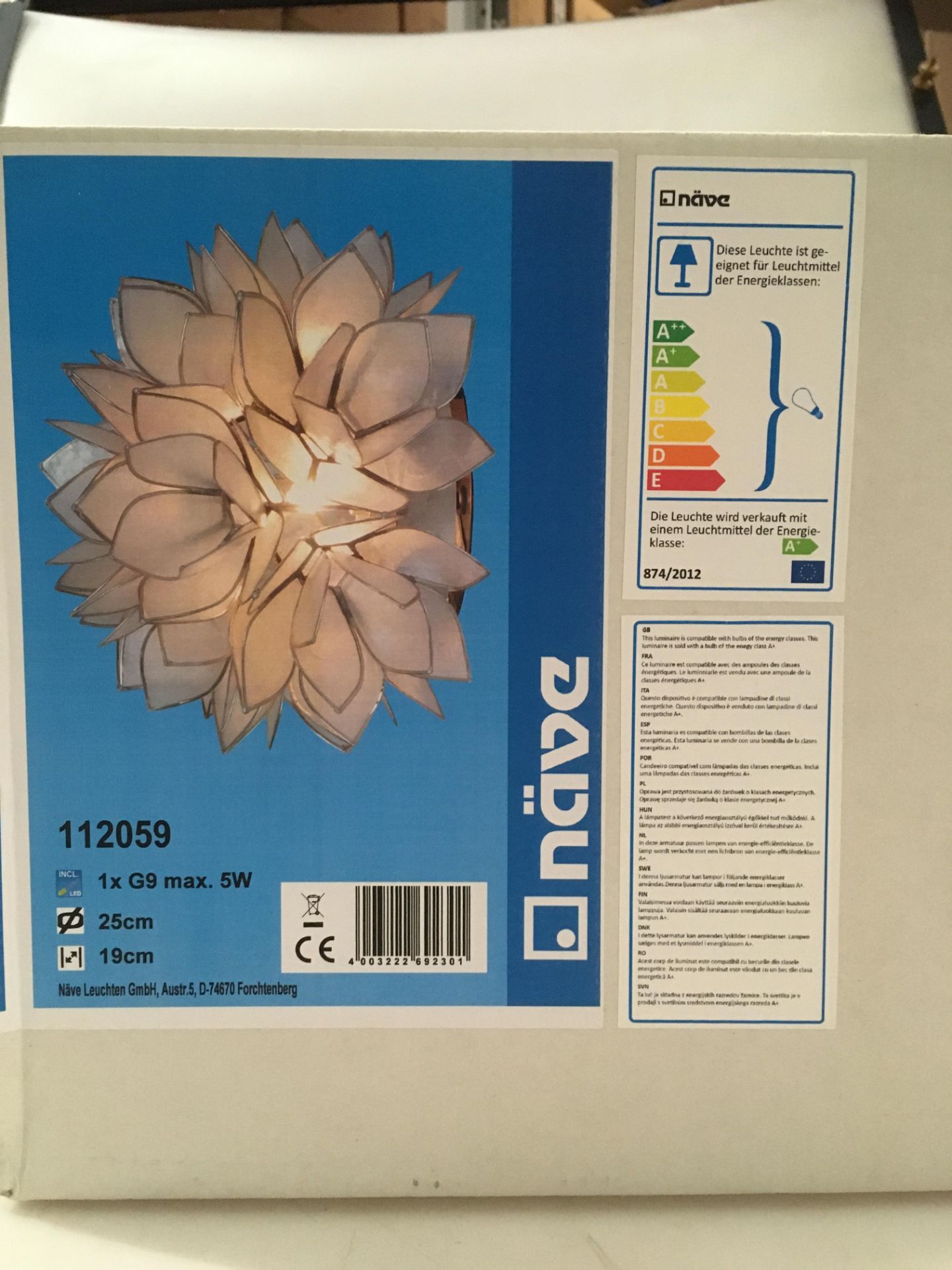 Naeve Leuchten Lotus 1 Light Semi Flush