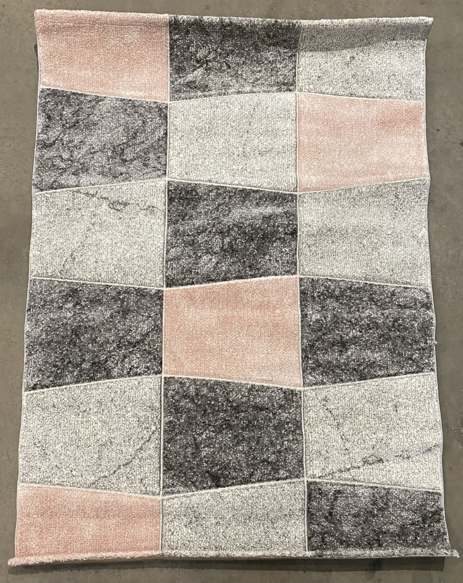 Brooklyn rug, grey and rose,