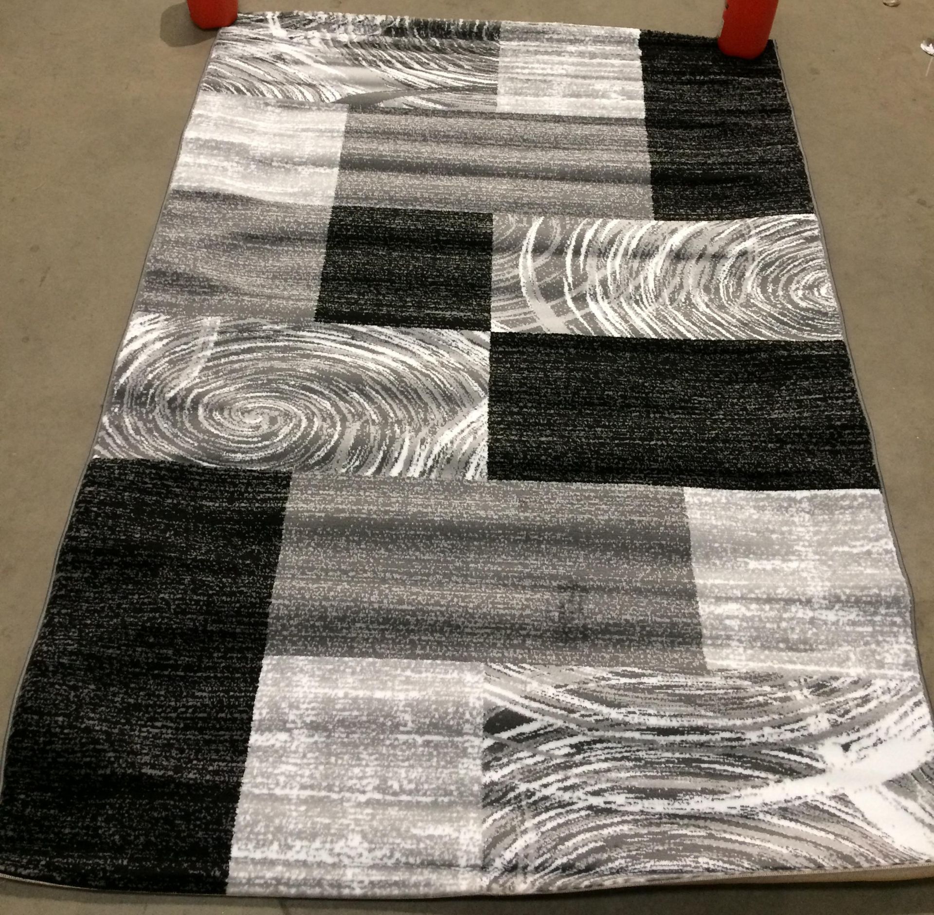 Parma rug, black and grey,