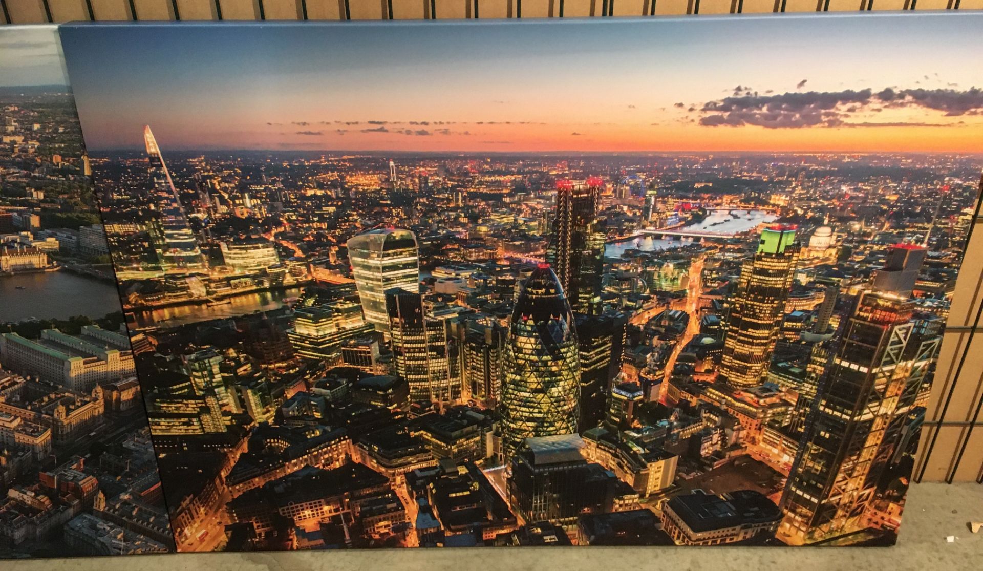 Two large framed box prints, 'London Scenes', - Image 3 of 3