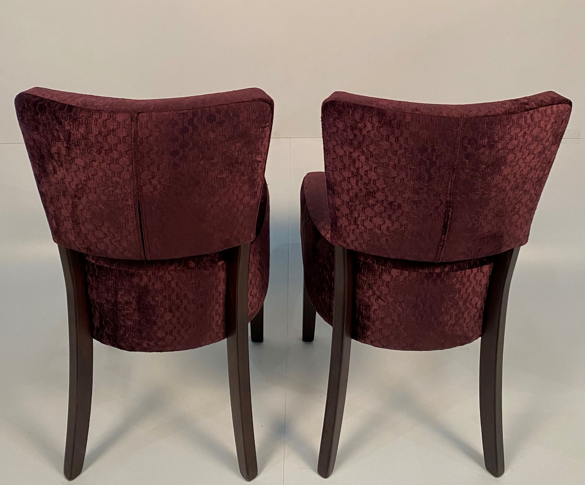 2 x Memphis Panaz Jewel 406 Claret side/dining chairs - Image 3 of 4