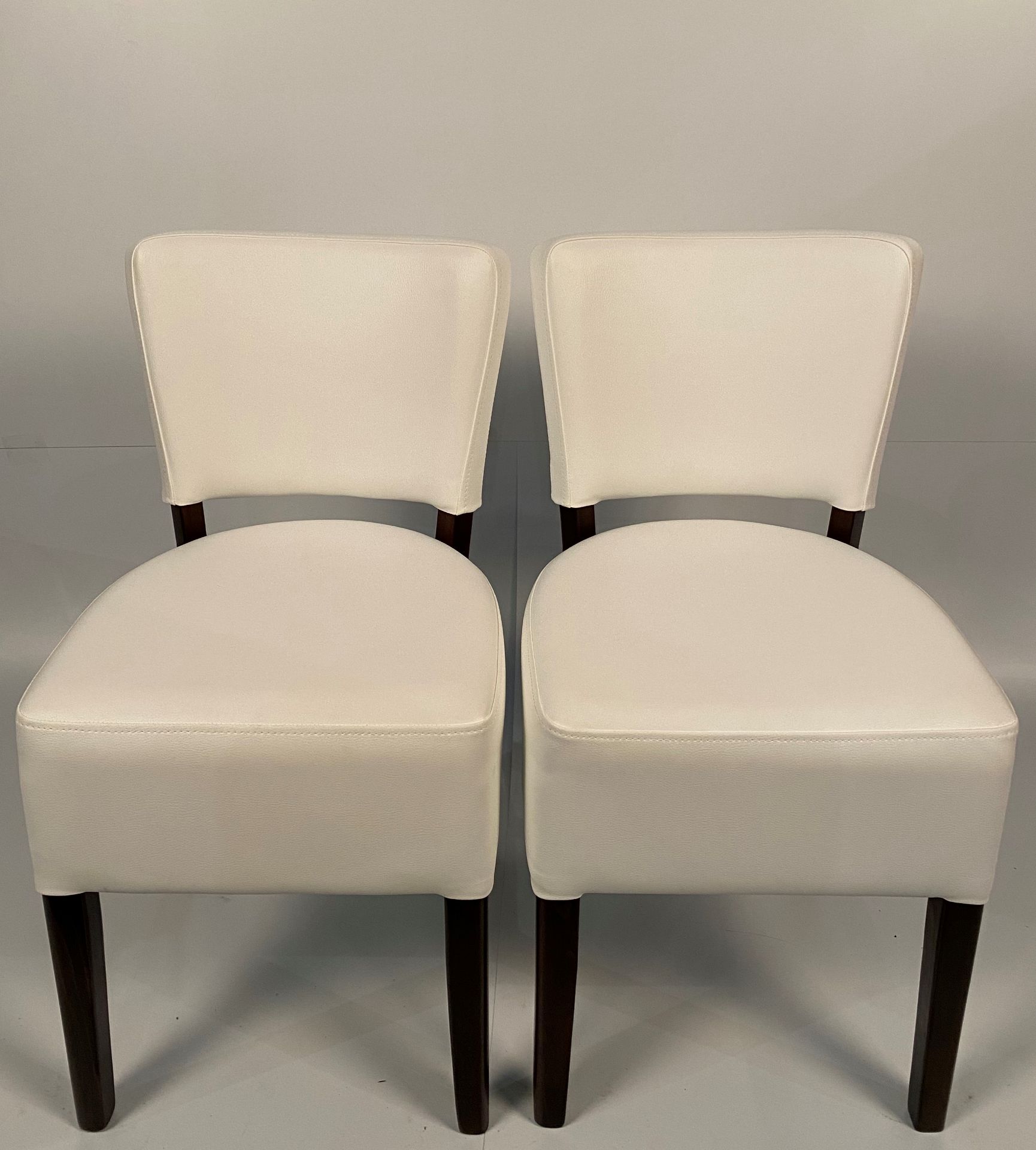 2 x Memphis Vena White BA-1 side/dining chairs