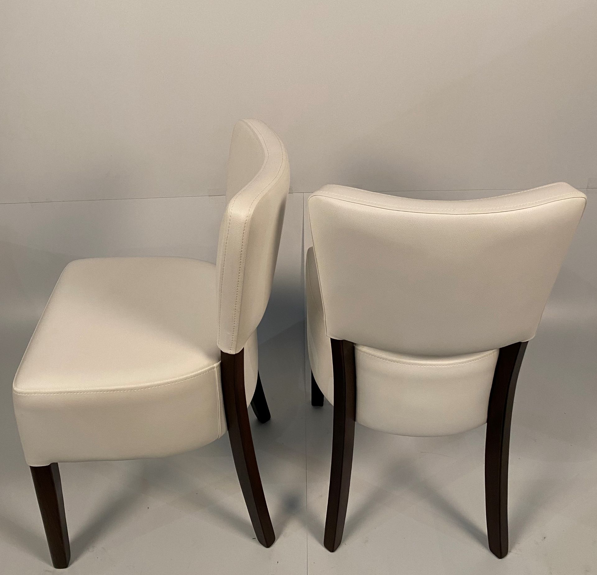 2 x Memphis Vena White BA-1 side/dining chairs - Image 2 of 3