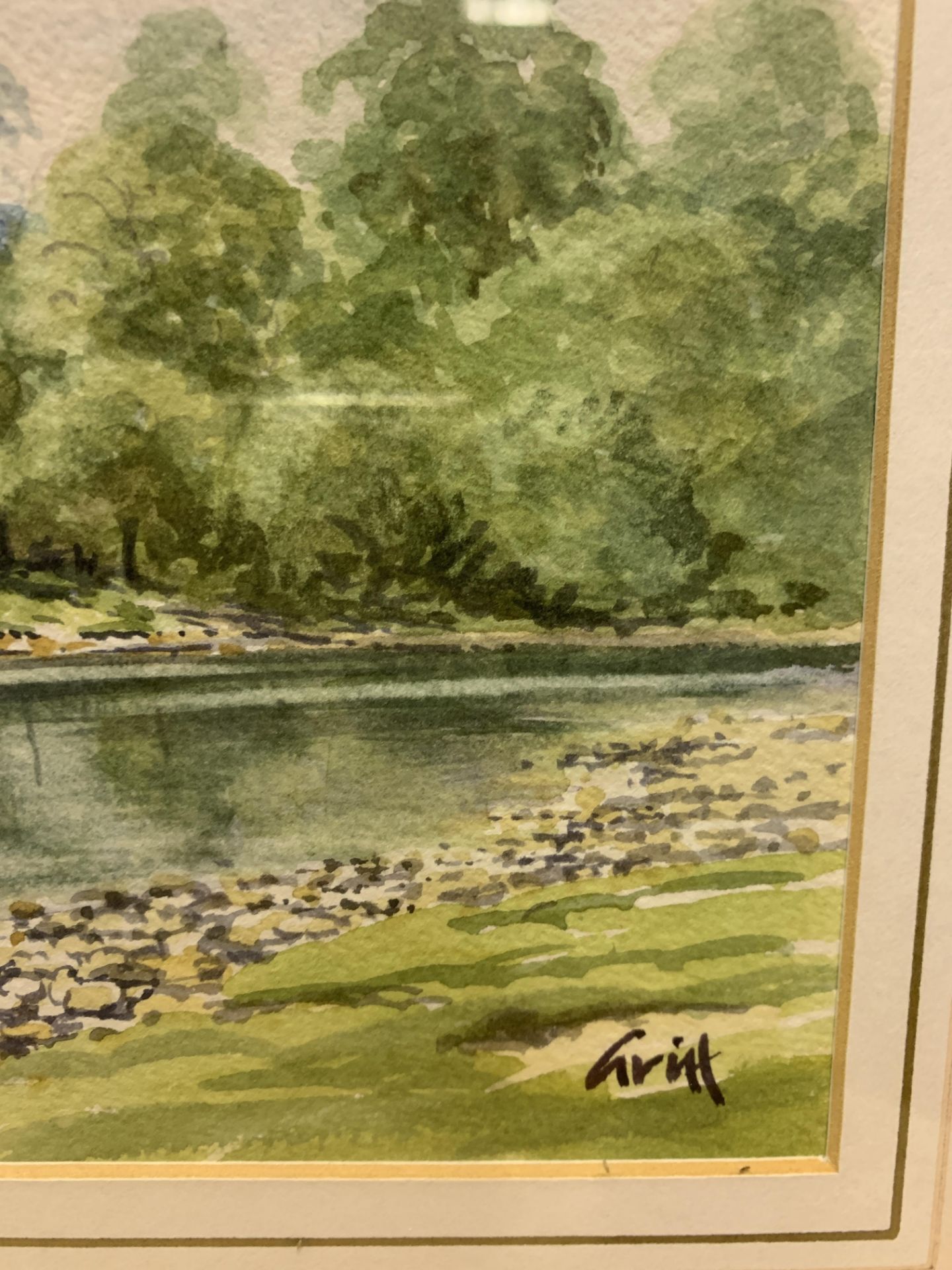 George H Griffiths 'Griff', framed watercolour, 'Bolton Abbey', - Image 2 of 7