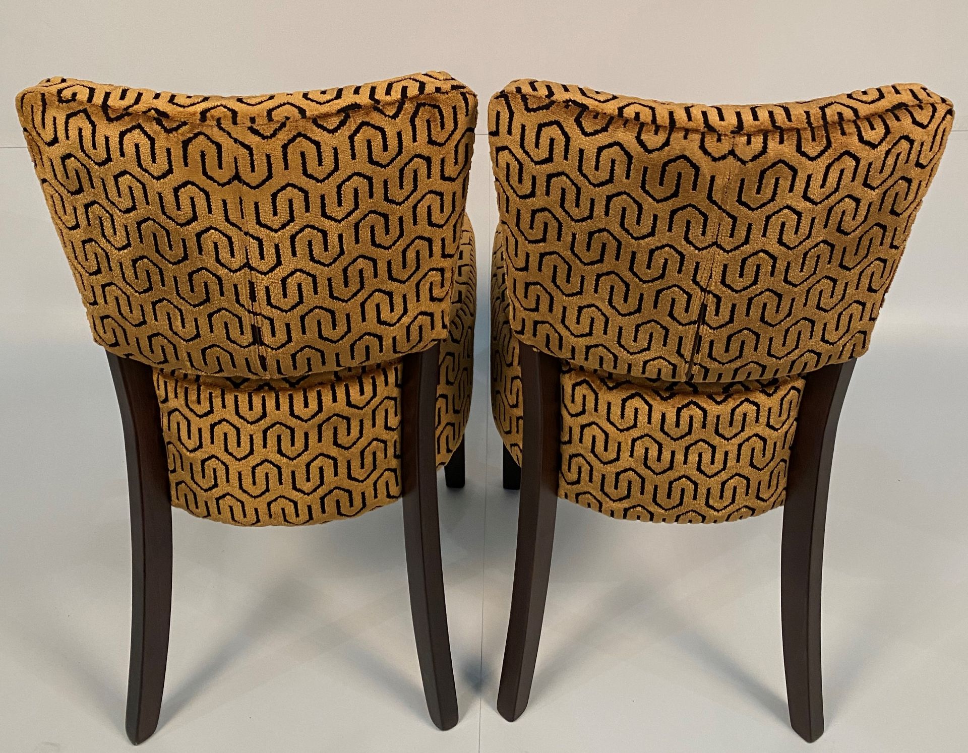 2 x Memphis Sekers Fernando Gold side/dining chairs - Image 3 of 4
