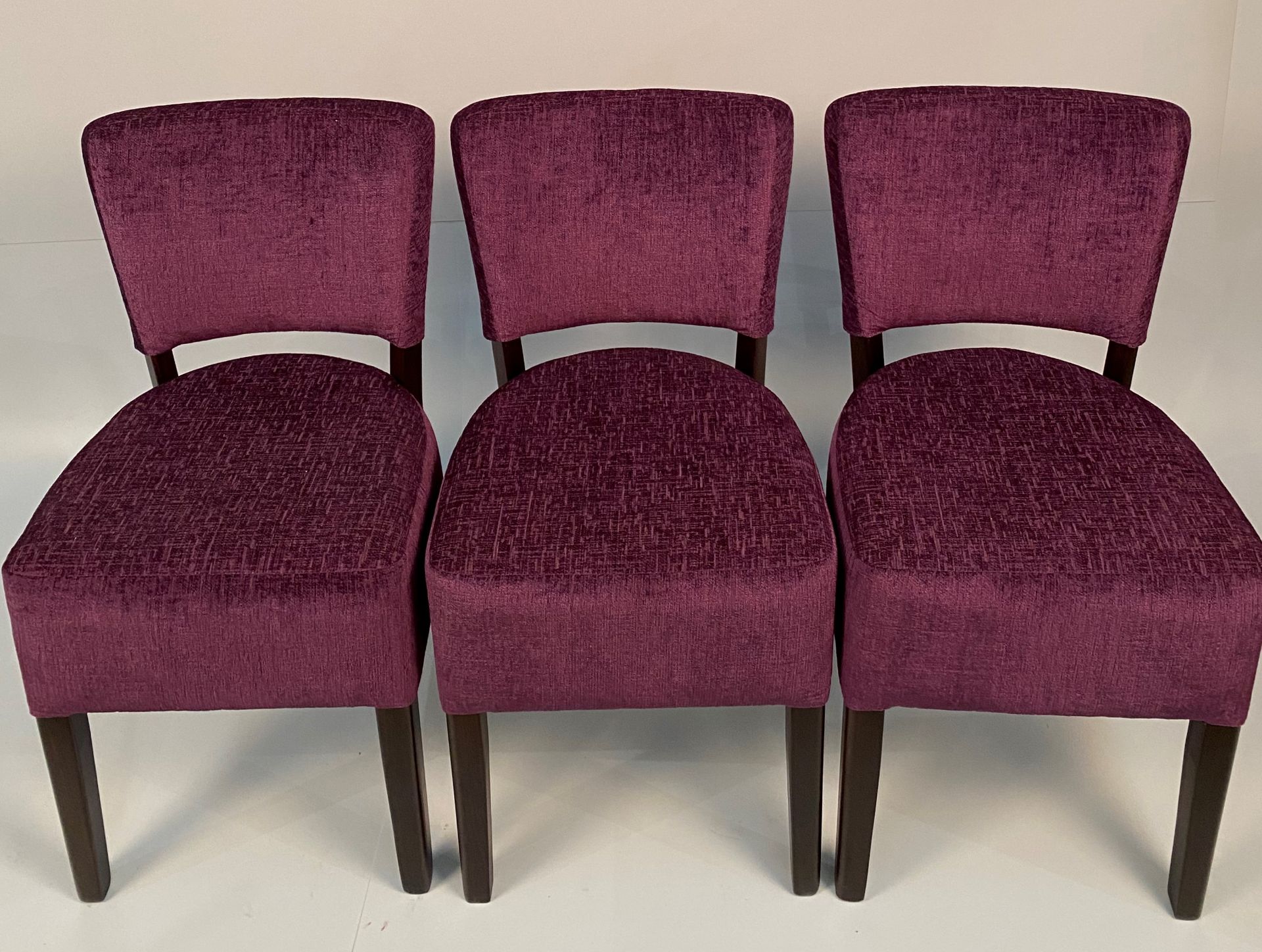 3 x Memphis Panaz Darcey Purple 412 side/dining chairs