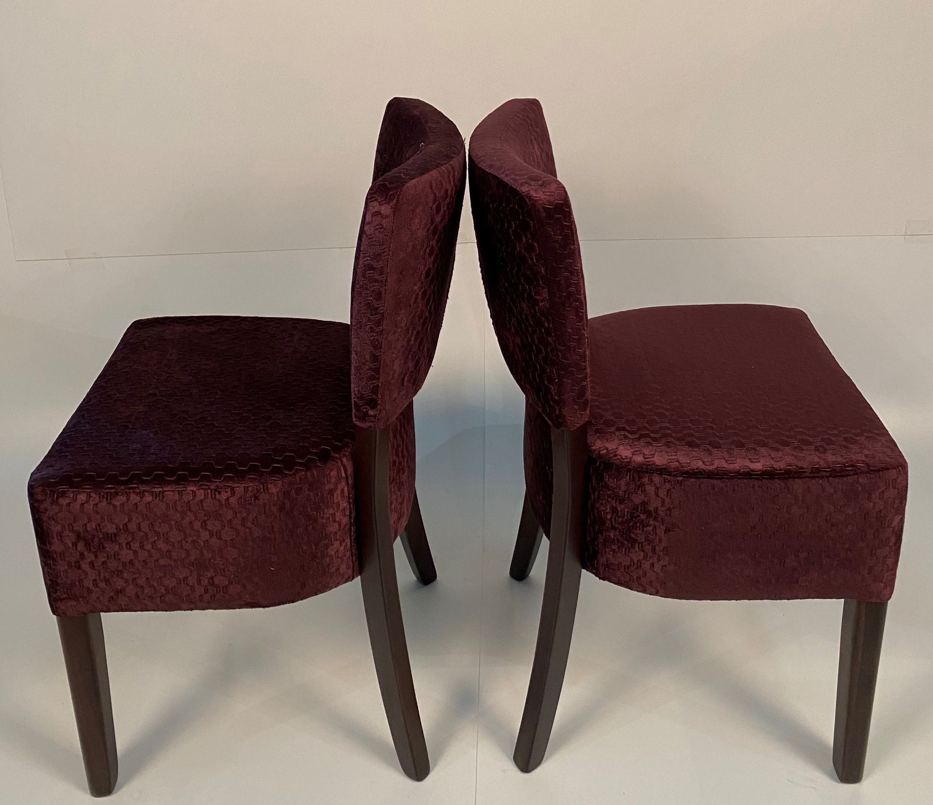 2 x Memphis Panaz Jewel 406 Claret side/dining chairs - Image 2 of 4