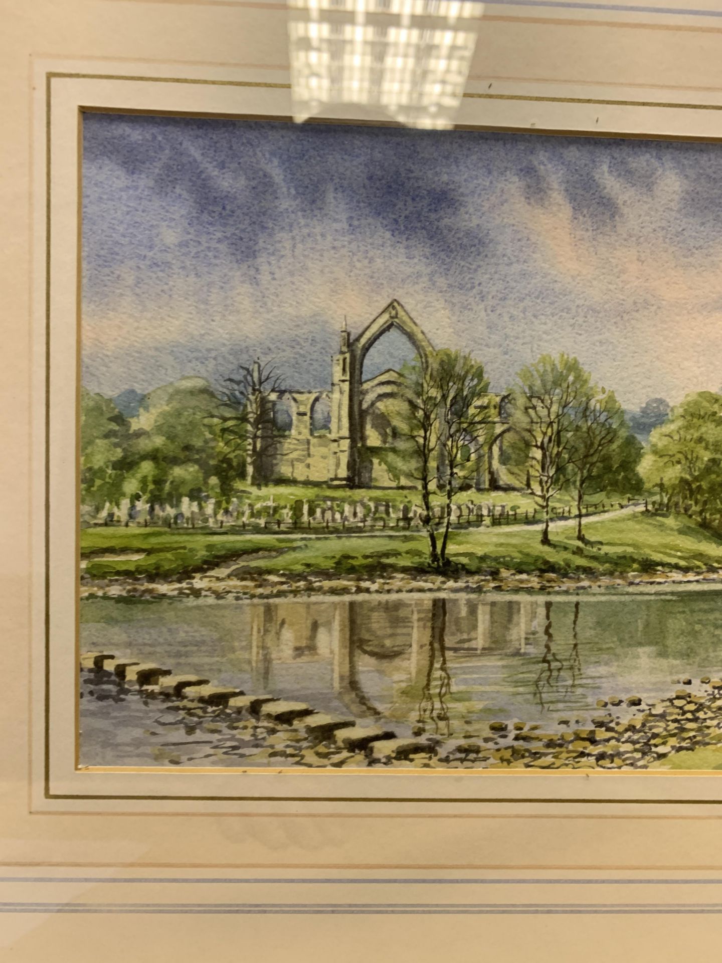 George H Griffiths 'Griff', framed watercolour, 'Bolton Abbey', - Image 4 of 7