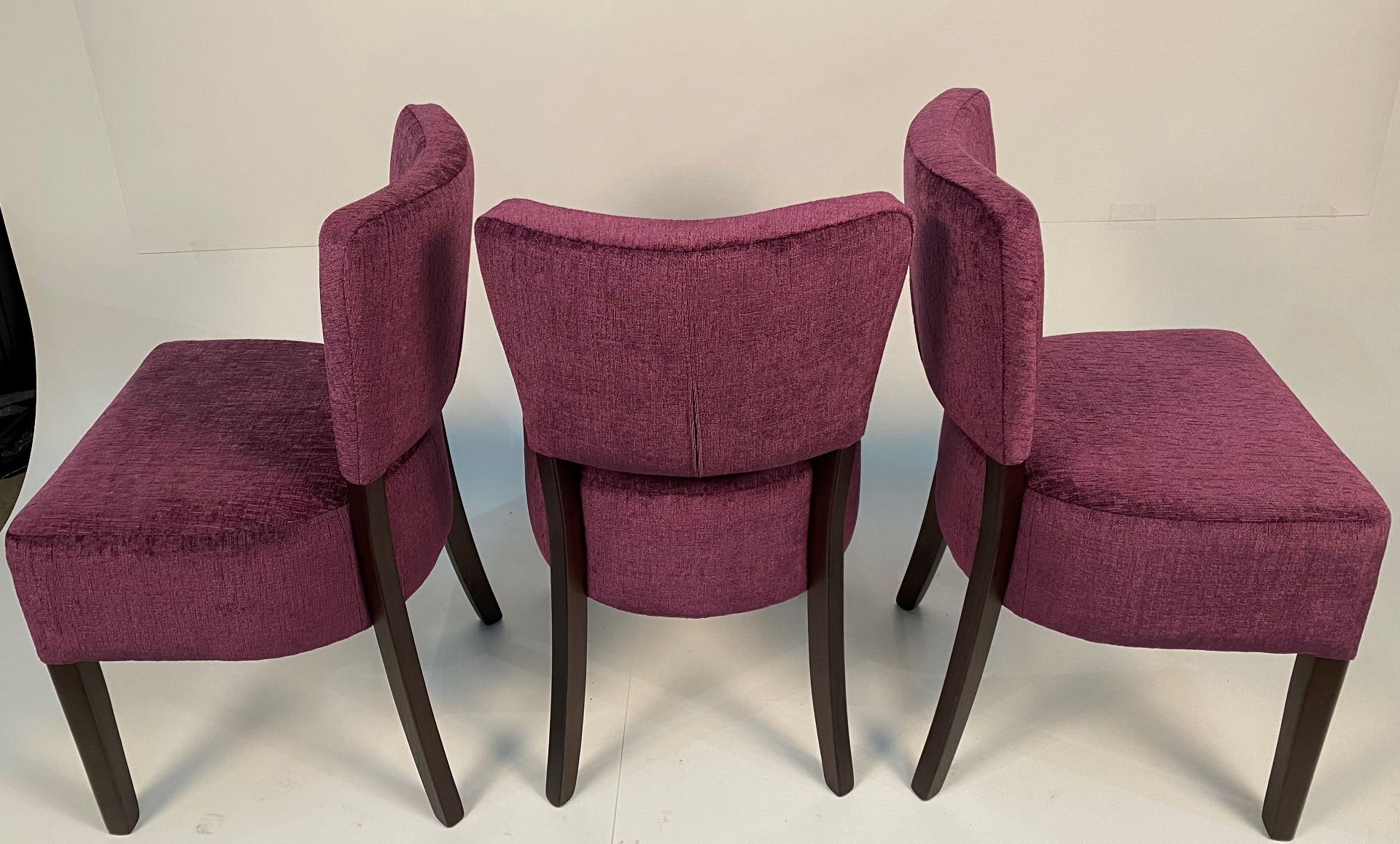 3 x Memphis Panaz Darcey Purple 412 side/dining chairs - Image 2 of 3