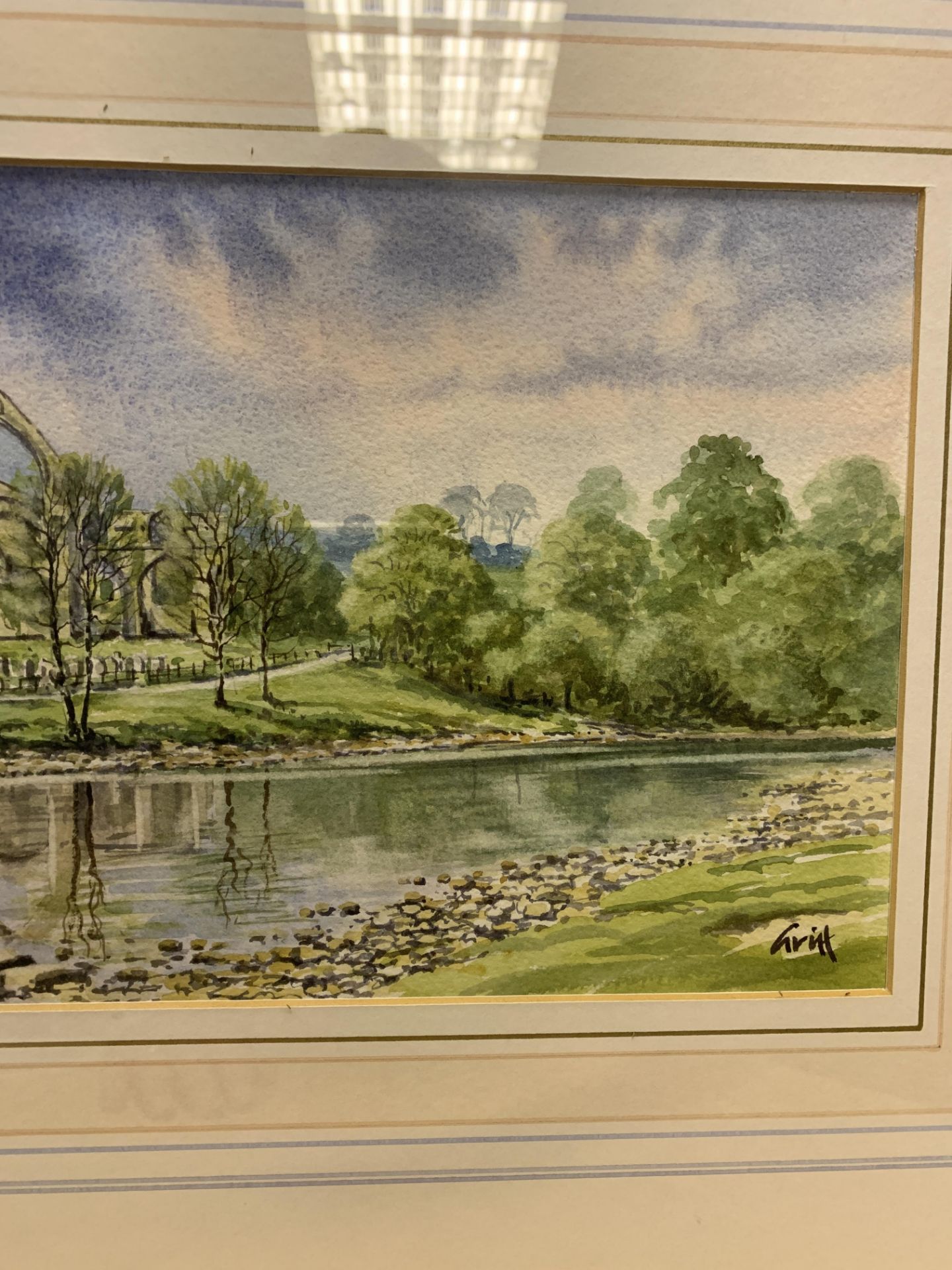 George H Griffiths 'Griff', framed watercolour, 'Bolton Abbey', - Image 5 of 7