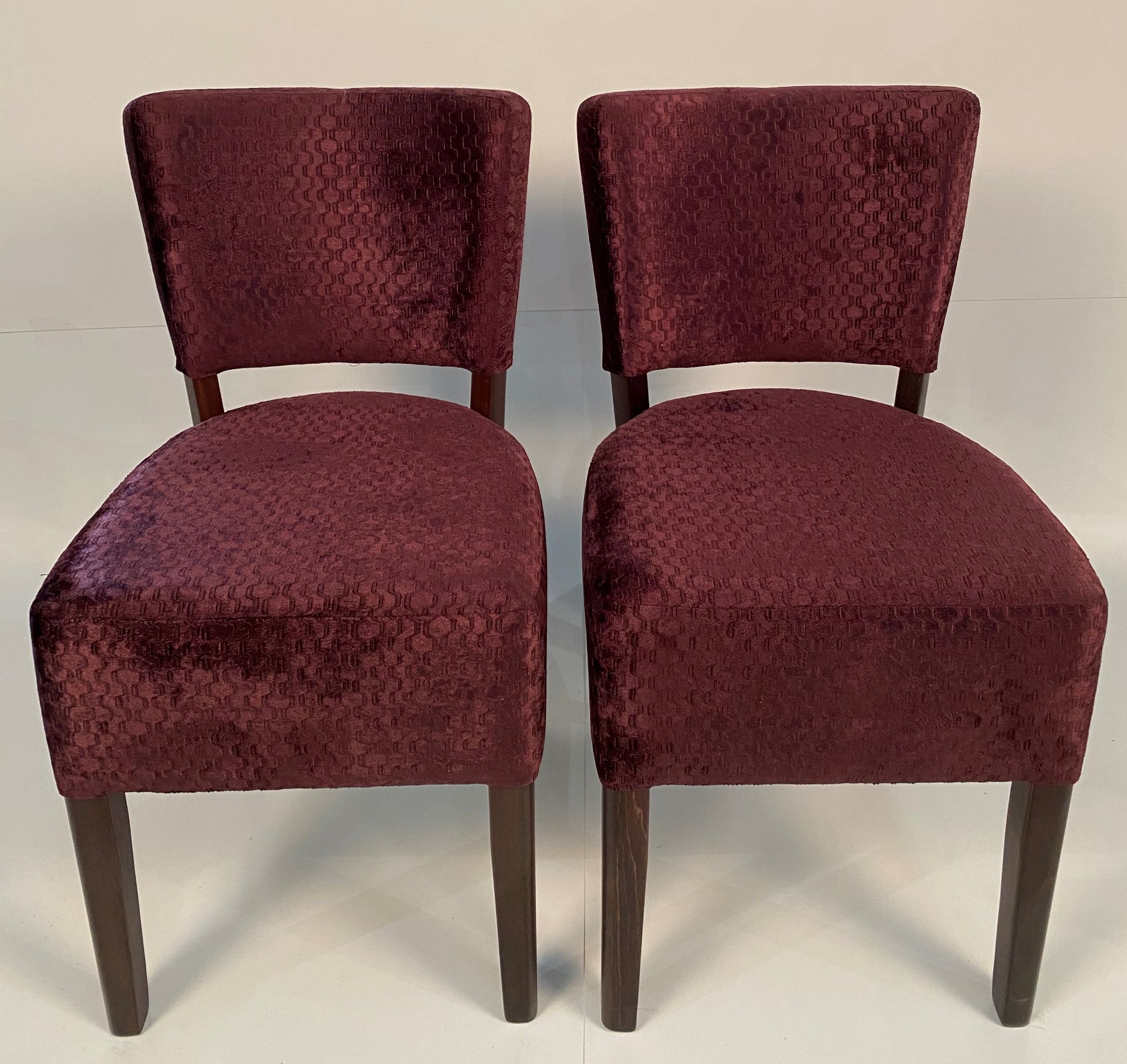 2 x Memphis Panaz Jewel 406 Claret side/dining chairs