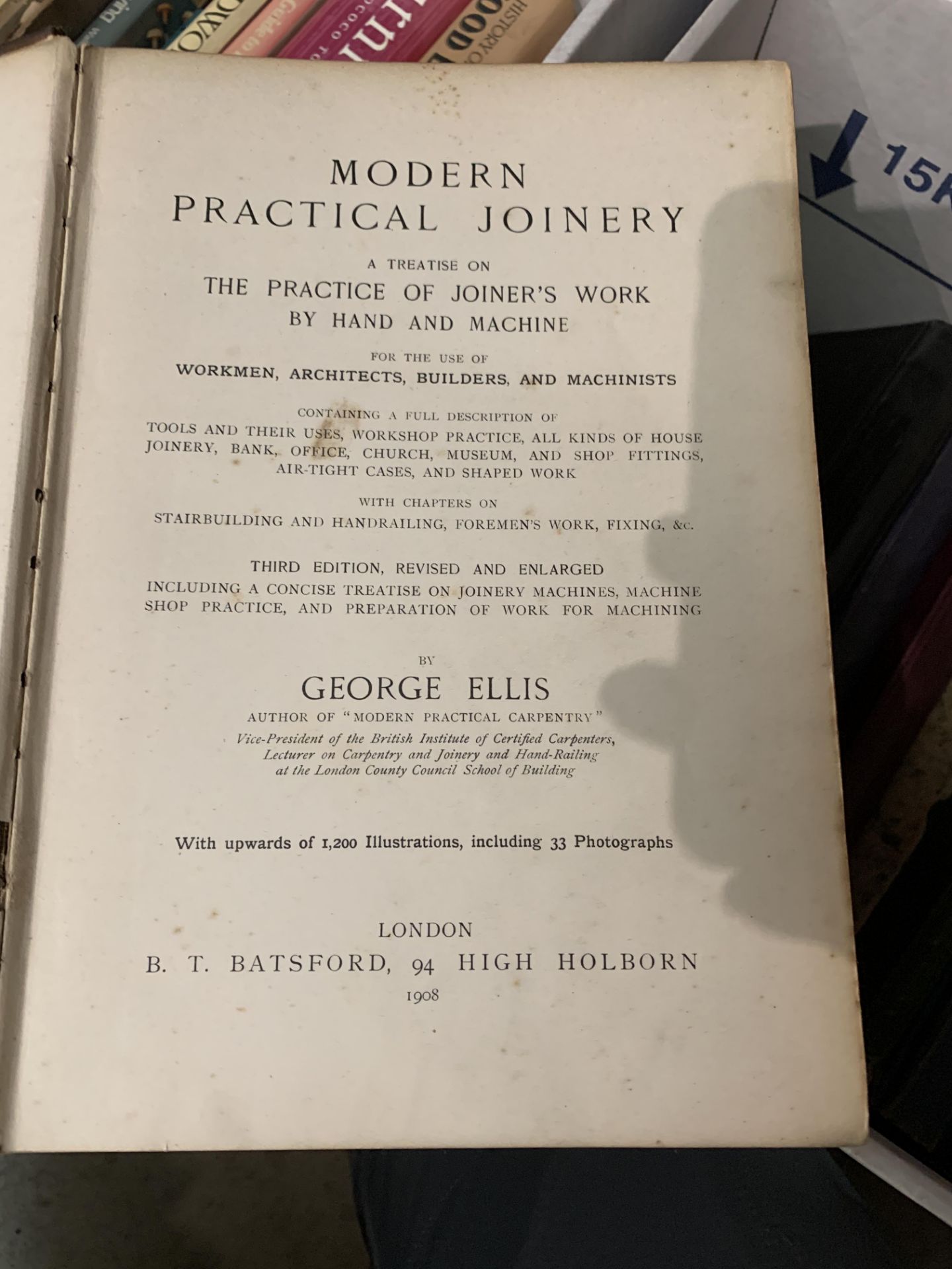 Contents to three boxes, various books on furniture, woodworking and metalwork, - Image 13 of 13