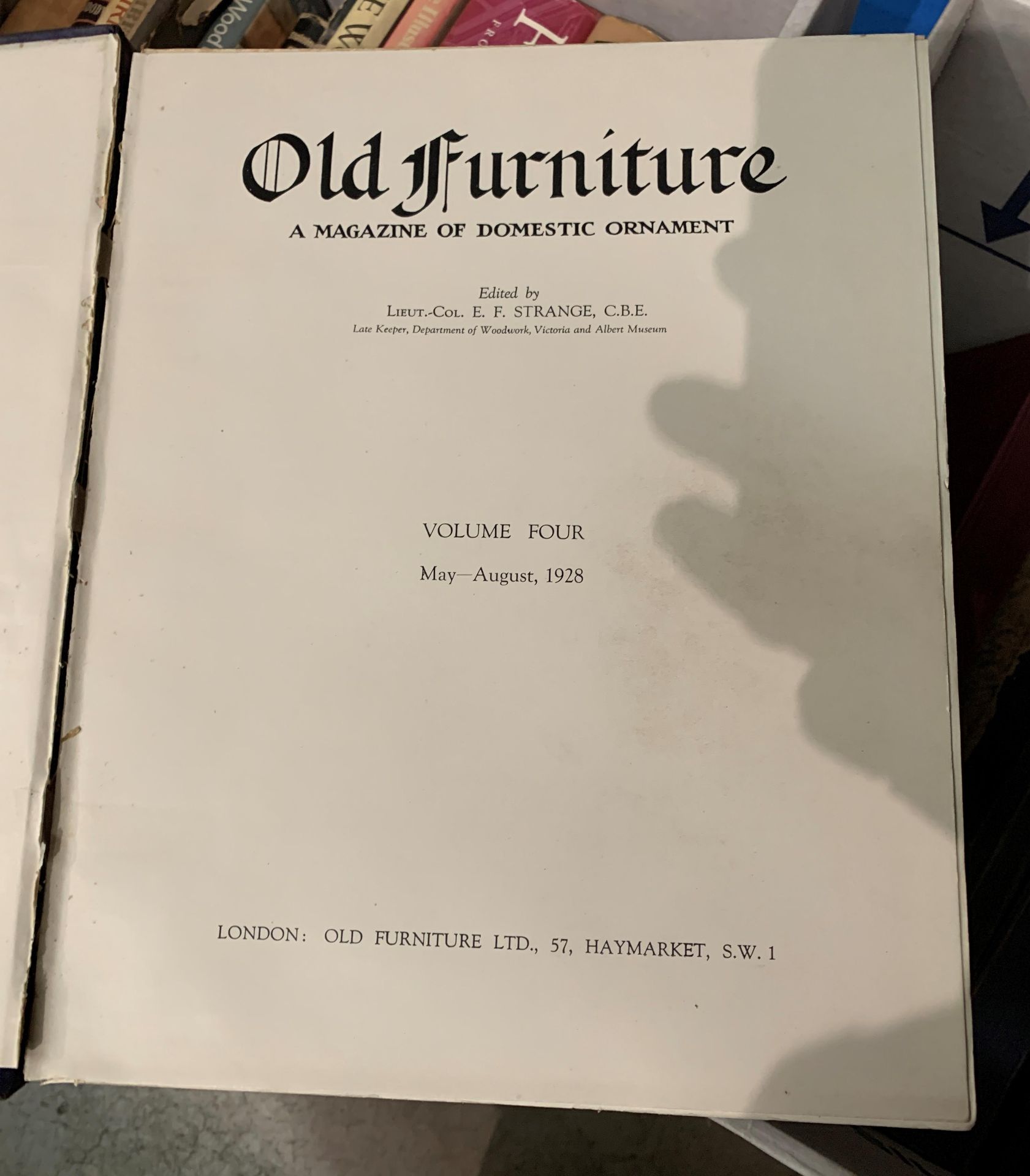 Contents to three boxes, various books on furniture, woodworking and metalwork, - Image 8 of 13