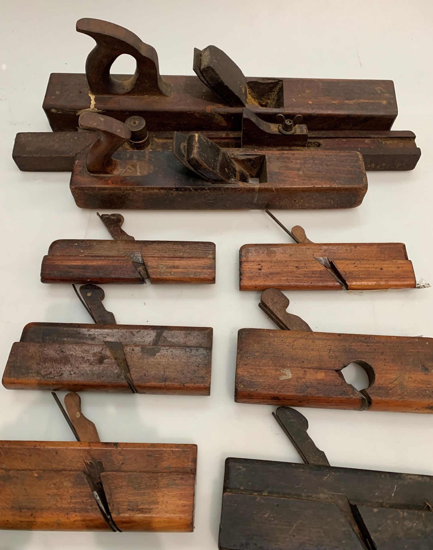 Eleven various wood block and rebate planes, one stamped A Mathison & Son, - Image 2 of 5