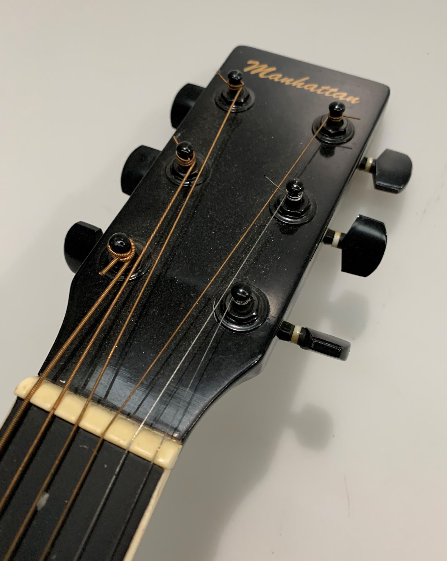 A Manhattan model SW203BK-EQ hand made western six string acoustic guitar - Image 3 of 3