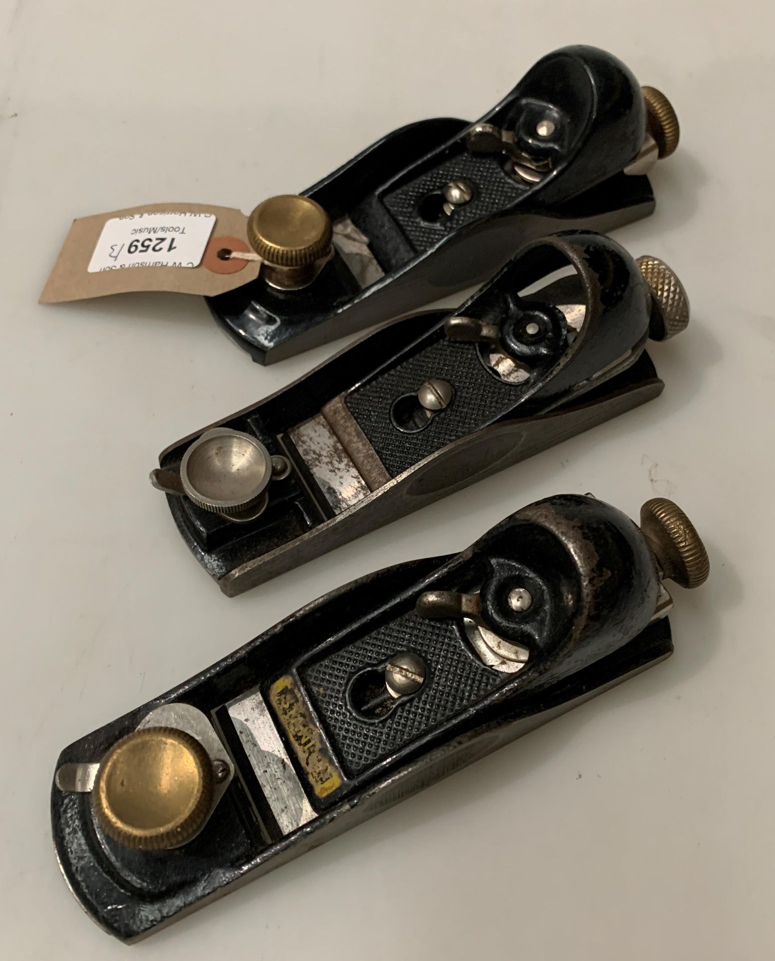 Three metal block planes,