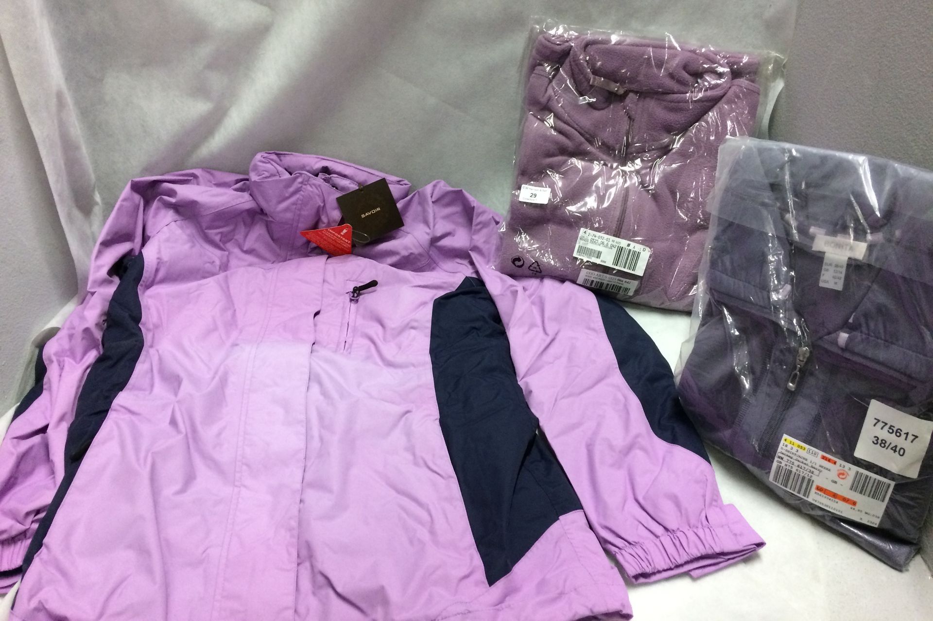 2 x ladies fleece jackets and a 2 in 1 ladies coat by Savoir and Botina (all size 12)