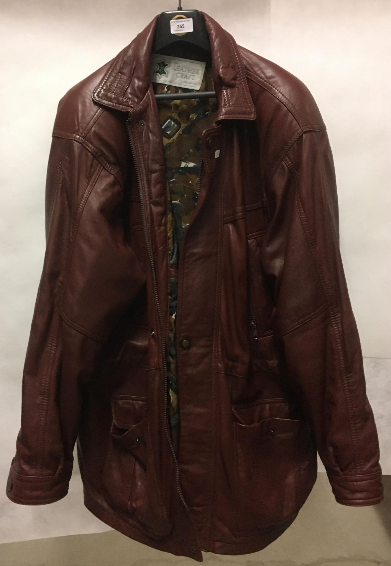 A brown Leathercraft men's 3/4 length coat (worn)