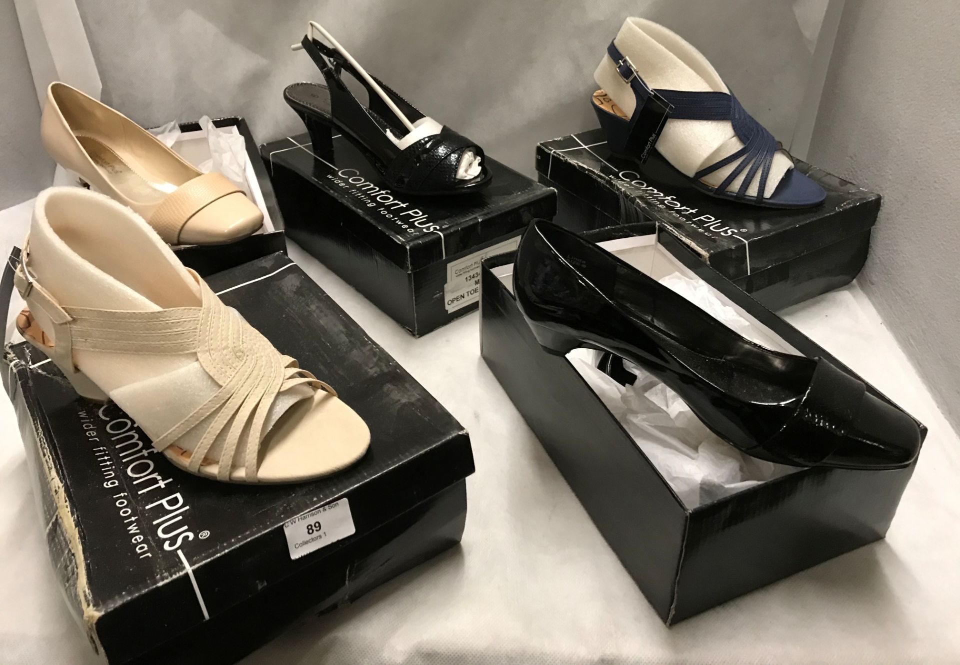 5 x pairs of ladies heeled shoes by Comfort Plus (size 6)