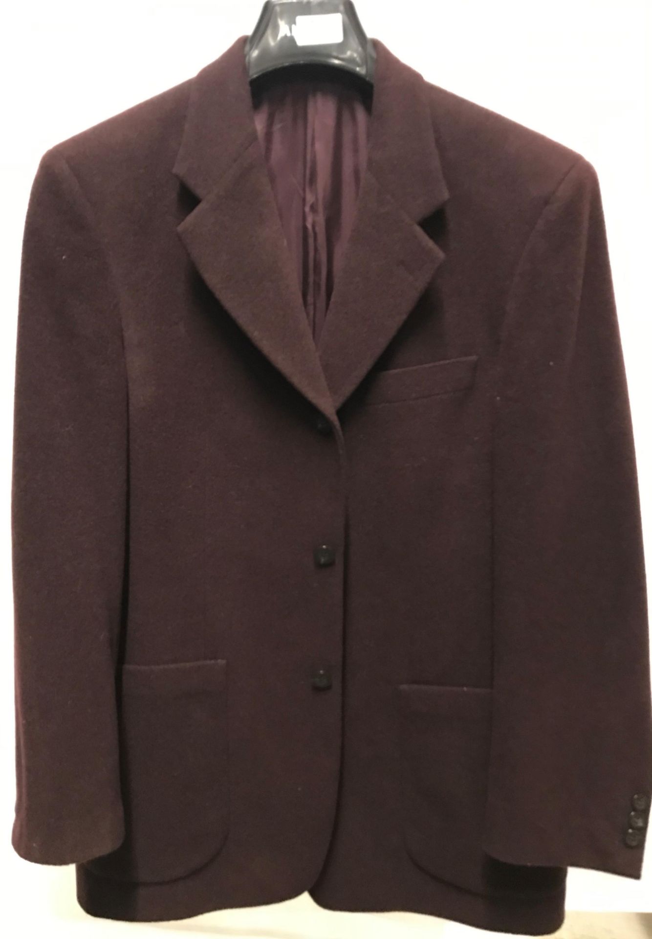 A Campolmiala Salvatori Giovanni dark burgundy wool blend men's jacket (size 38/40)