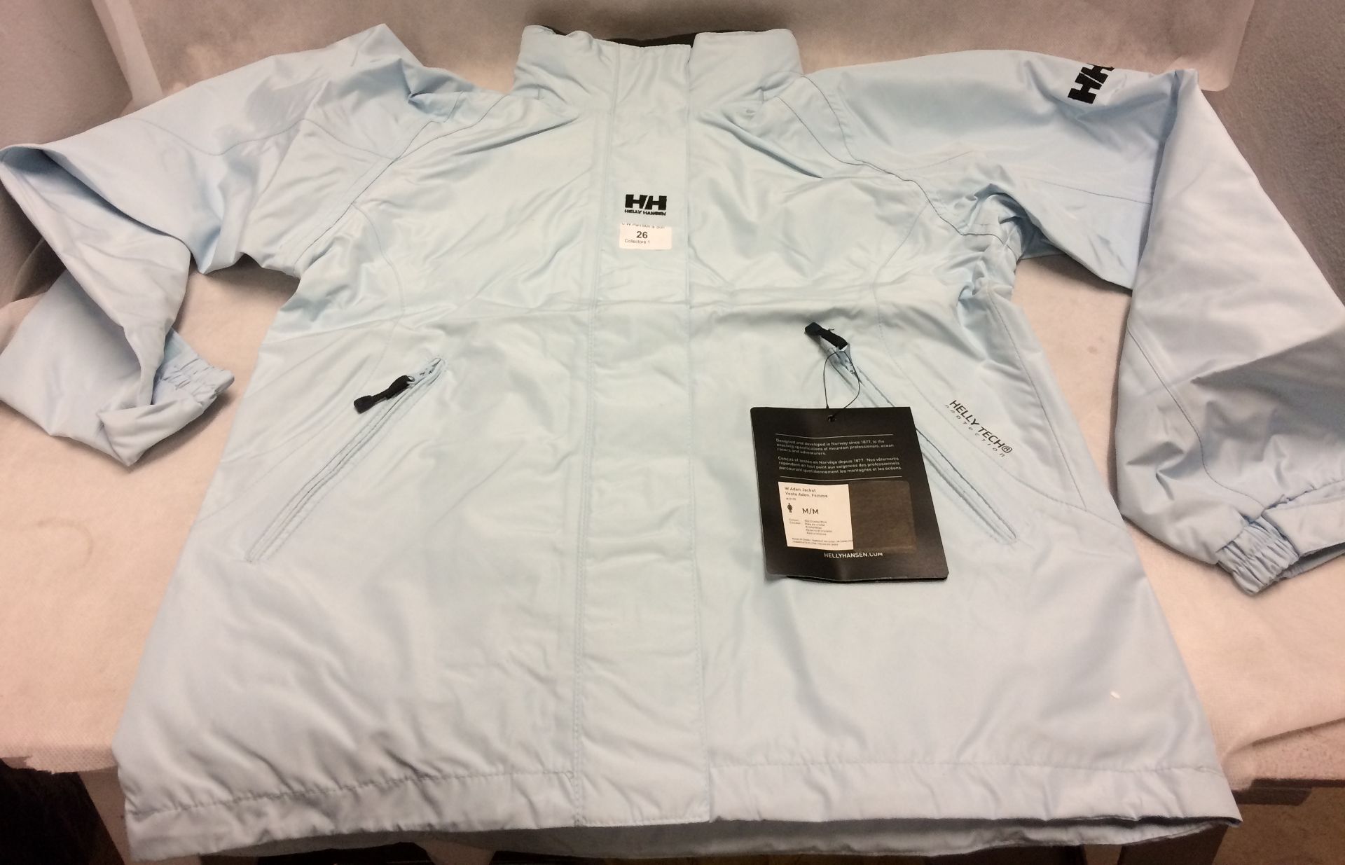 Helly Hansen light blue ladies waterproof jacket (Euro size 38)