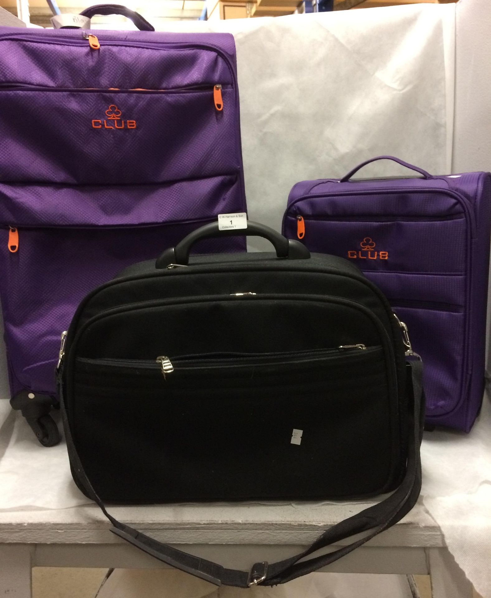 3 x assorted suitcases - 2 x Club and 1 other (3)