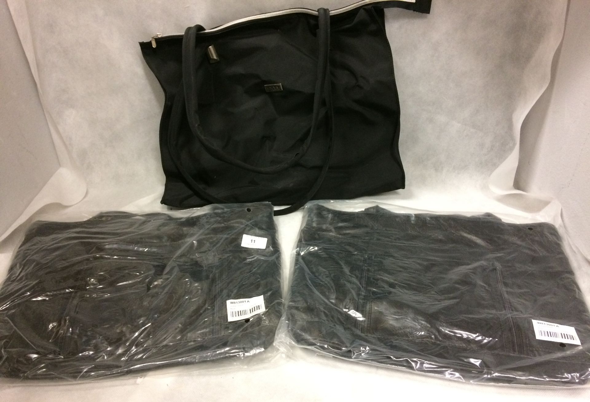 2 x black leather shopping bags and 1 other by Exit (3)