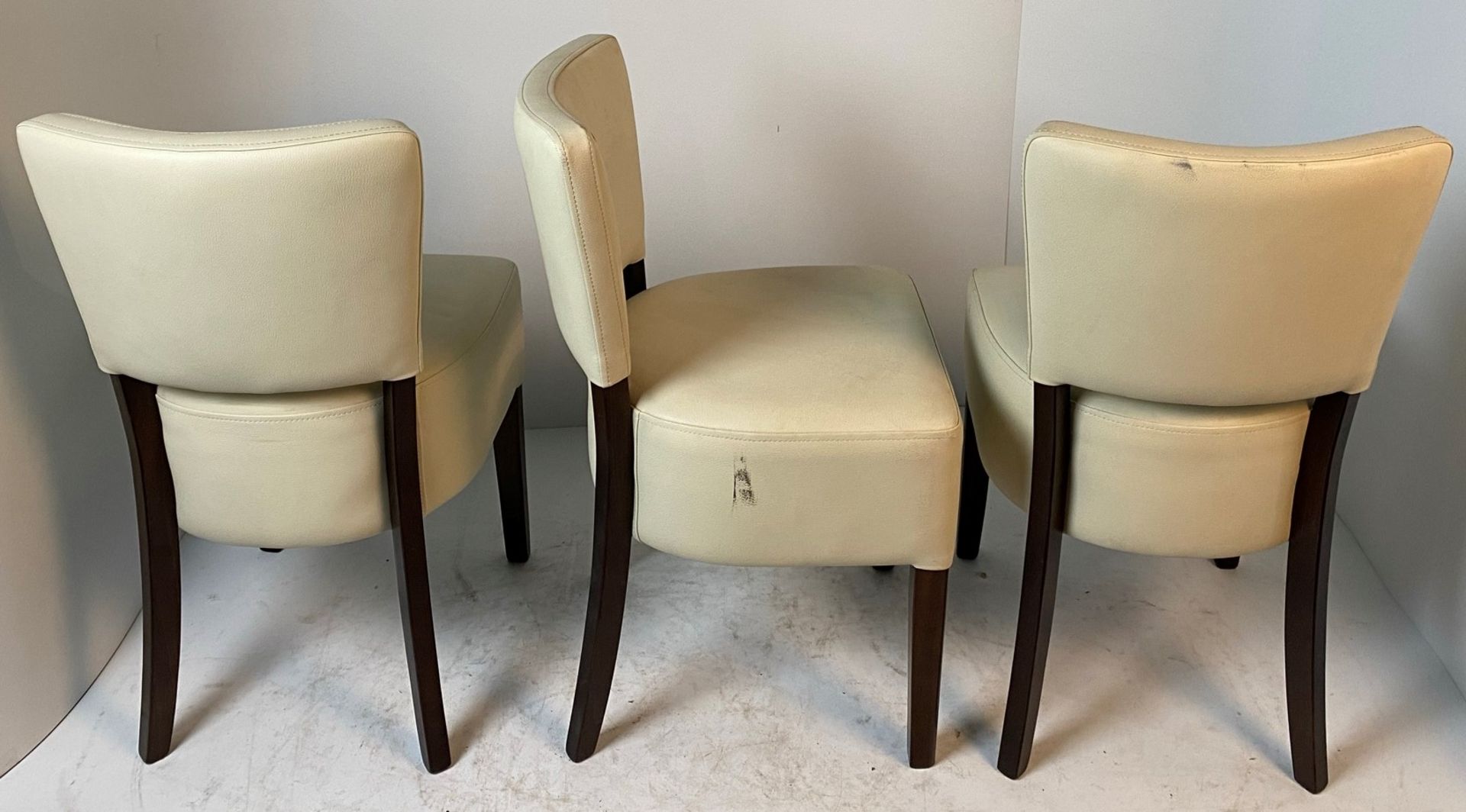 3 x Memphis Vena Ivory side/dining chairs (unboxed/ex-display - please note marks to material) - Image 2 of 2