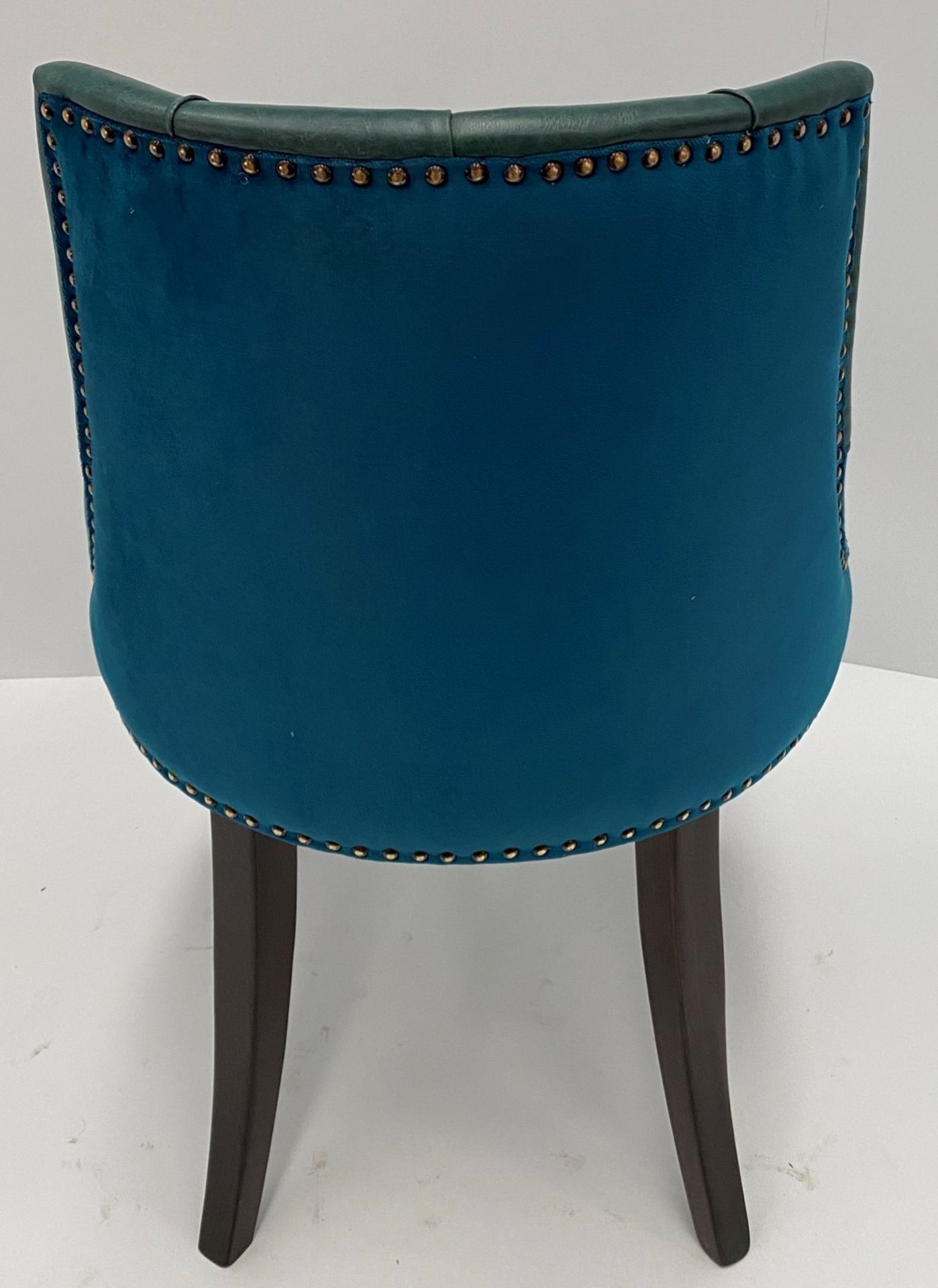 A Bono/Bozzo deep button back side chair with black/gold studs. - Image 3 of 4