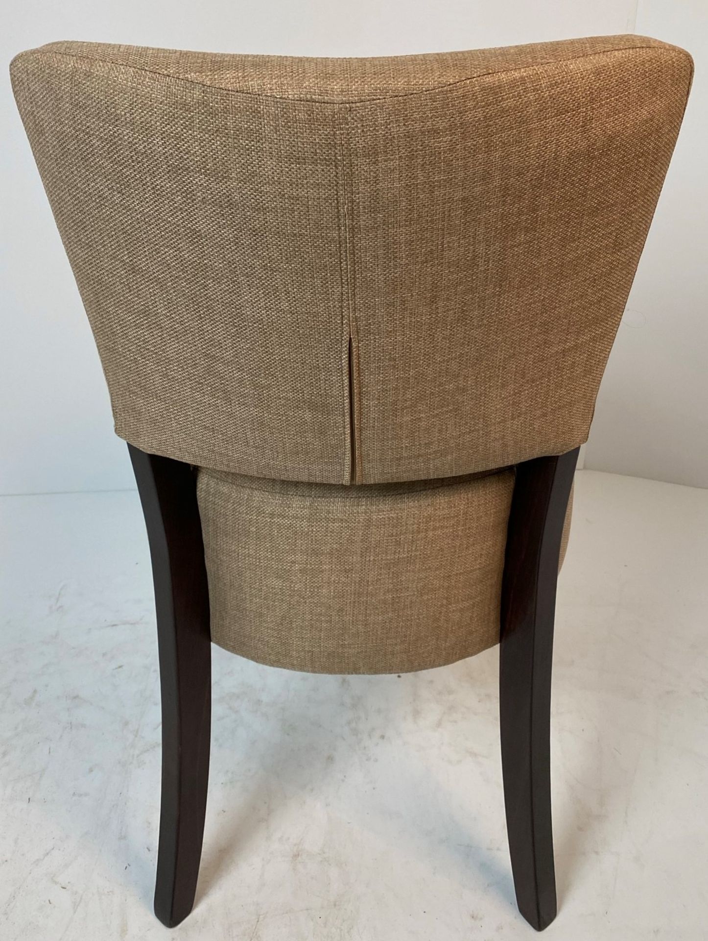 A Memphis Agua Linetta Sand side/dining chair with walnut coloured frame - Image 3 of 4