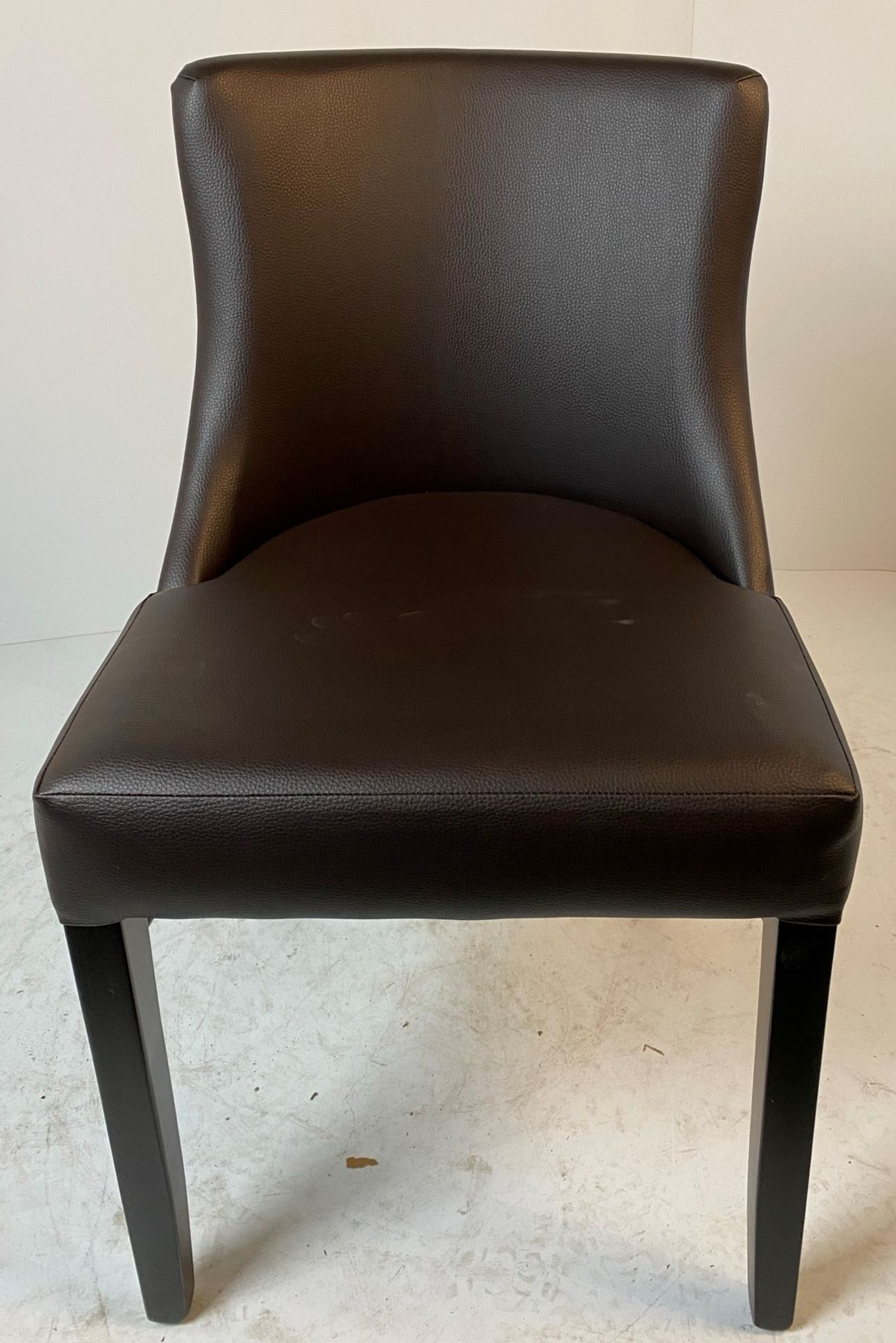 A Leona XL Dollaro A63 side/dining chair with Wenge coloured frame