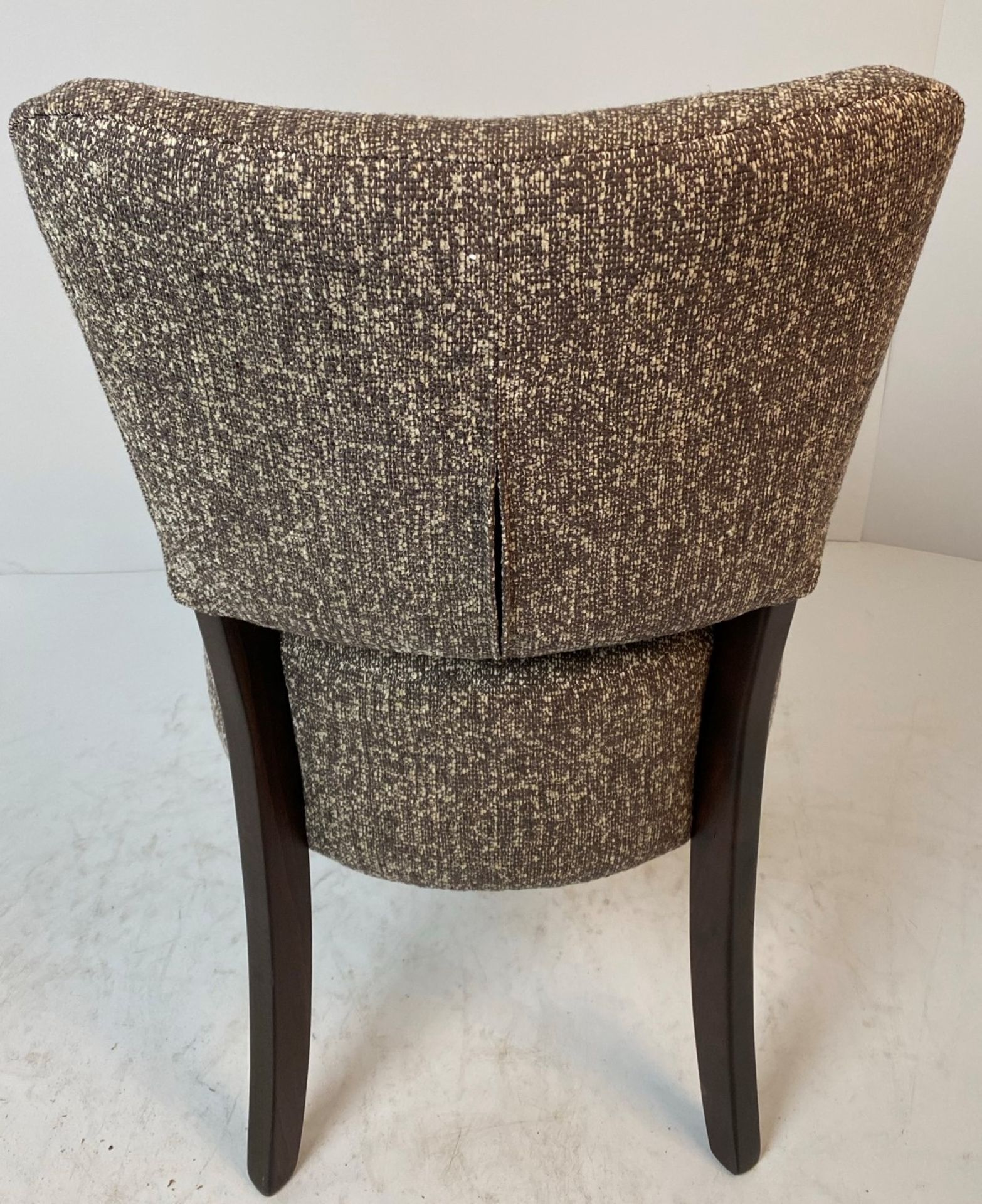 A Memphis Harlequin Speckle Truffle 131864 side/dining chair with walnut coloured frame - Image 3 of 4